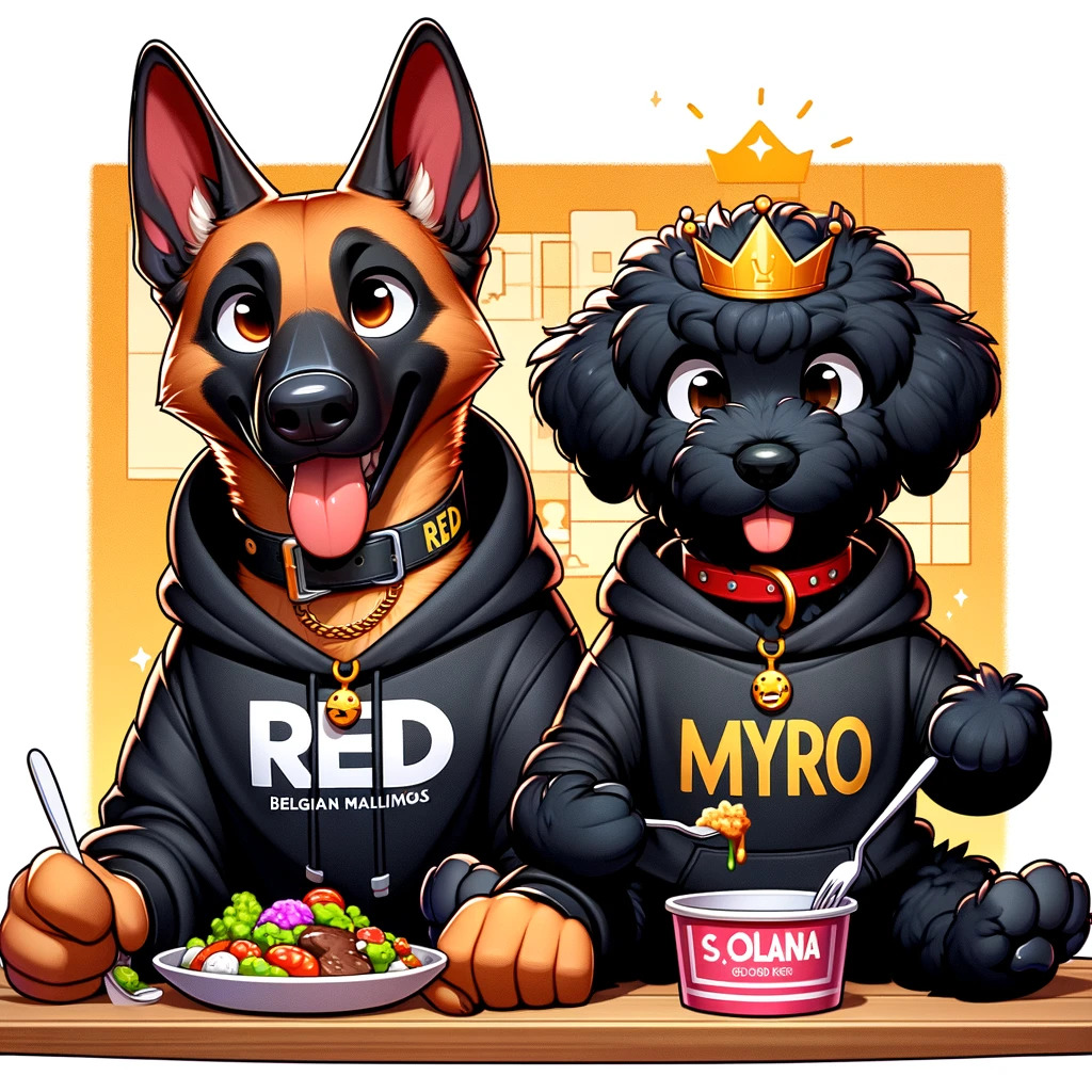 myro and red eating